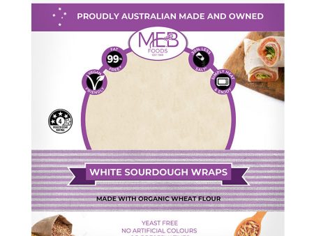 Meb Foods Organic White Sourdough Wraps 250g Hot on Sale