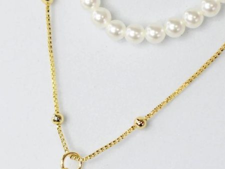 Pearled and Layered Necklace Online Hot Sale