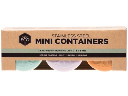 Ever Eco Stainless Steel Mini Containers Spring Pastels - Leak Resistant Set of 3 Discount