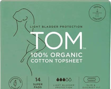 TOM Organic Pads Light Bladder Protection Super 4x14pk For Cheap