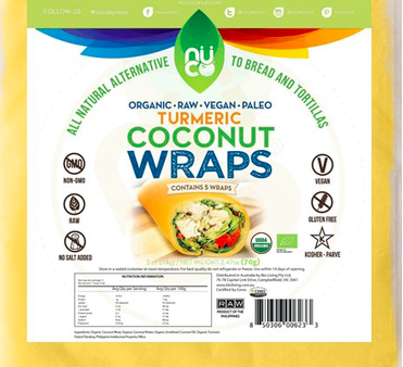 Nuco Organic Coconut Turmeric Wraps 5pk on Sale