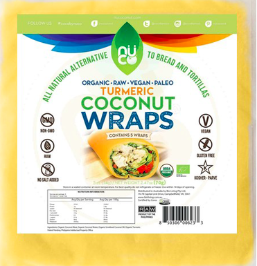 Nuco Organic Coconut Turmeric Wraps 5pk on Sale