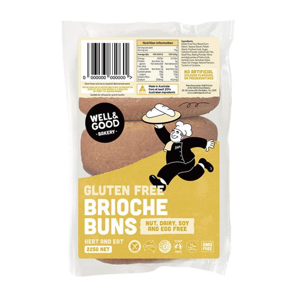 Well & Good - Gluten Free Brioche Buns 225g For Sale