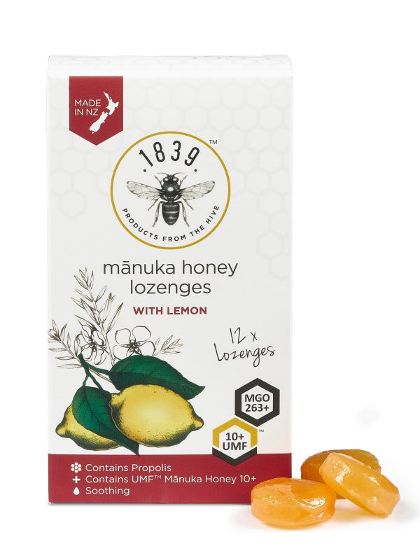 1839 Honey Manuka Lozenges UMF 10+ Lemon 12Pk Hot on Sale