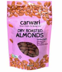 Carwari Organic Dry Roasted Almonds 150g on Sale