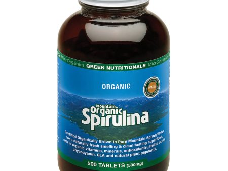 Green Nutritionals Organic Spirulina (500mg) 500 Tabs For Discount