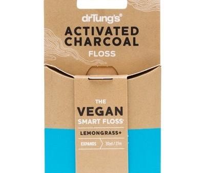 Dr Tung s Smart Vegan Dental Floss Activated Charcoal & Lemongrass 27m Hot on Sale