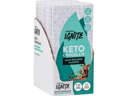 Melrose Ignite Keto Roasted Almond Milk Chocolate 100g x 12 Hot on Sale