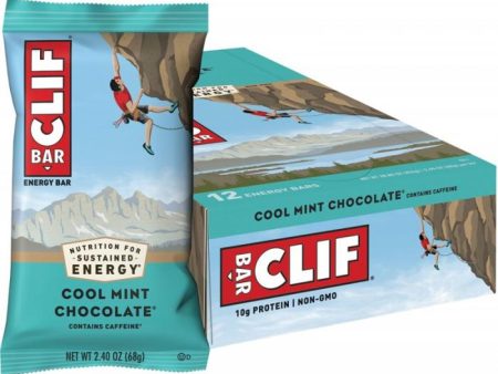 Clif Bar Cool Mint Chocolate - (49mg Caffeine) 12x68g Hot on Sale