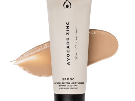 Avocado Zinc SPF50 Natural Tinted Moisturiser Light 50ml For Cheap