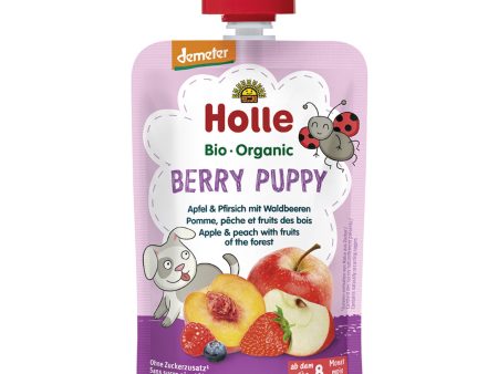 Holle Organic Berry Puppy Pouch - Apple & Peach with Fruits of the Forest 100g x 12 For Discount