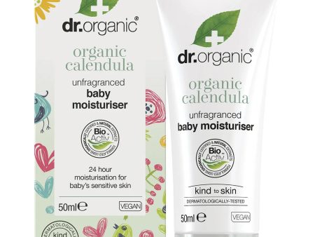 Dr Organic Unfragranced Baby Moisturiser Organic Calendula 50ml Hot on Sale