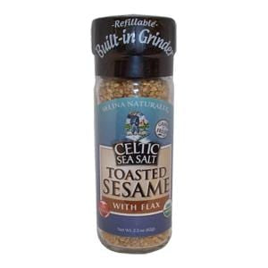 Celtic Sea Salt Sesame Salt Grinder, Flax, Organic - 2.1 ozs. Fashion