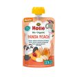 Holle Organic Panda Peach Pouch - Peach, Apricot, Banana with Spelt 100g x 12 For Sale