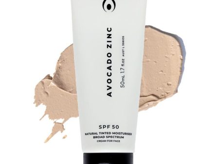 Avocado Zinc SPF50 Natural Tinted Moisturiser Light - Medium 50ml Fashion