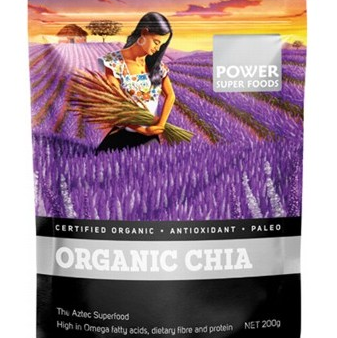 Power Super Foods Organic Raw Chia Seeds 200g For Discount