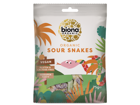 Biona Organic Confection Sour Snakes Org 75g x 10 Packets Online now