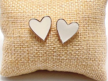 White Heart Studs Cheap