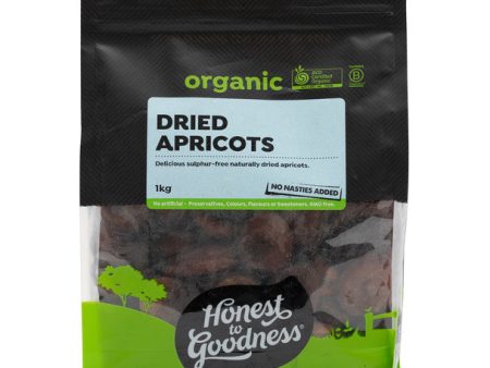 Honest To Goodness Organic Dried Apricots Sulphur Free 1kg Online Sale