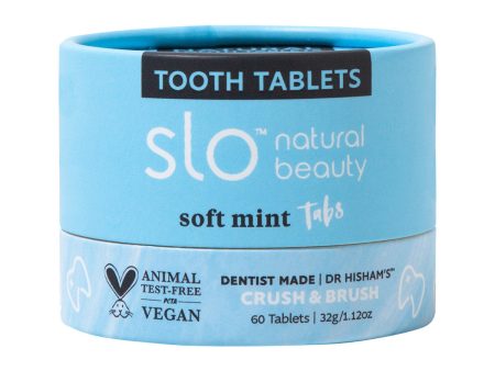 Slo Natural Beauty Tooth Tablets (Crush & Brush) Soft Mint Tabs 60t Online