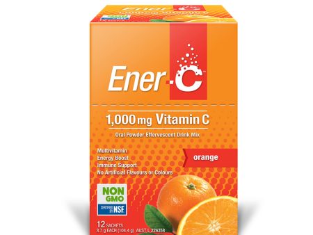 Martin & Pleasance Ener-C 1000mg Vitamin C Drink Mix Orange 8.7g x 12 Pack Supply