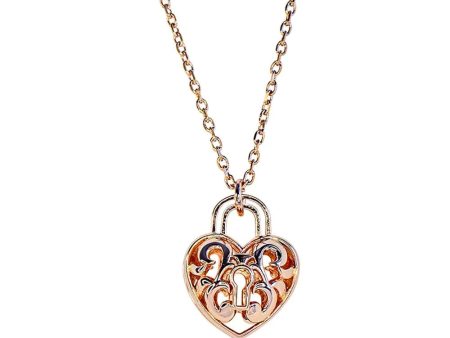 Amrita Court Aroma Necklace Rose Gold Heart Lock Online Sale