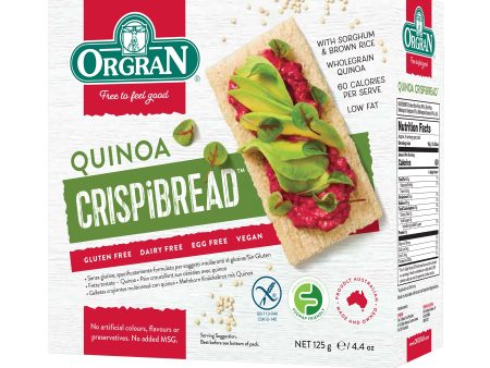 Orgran Gluten Free  Crispibread with Quinoa 125g x 6 For Discount