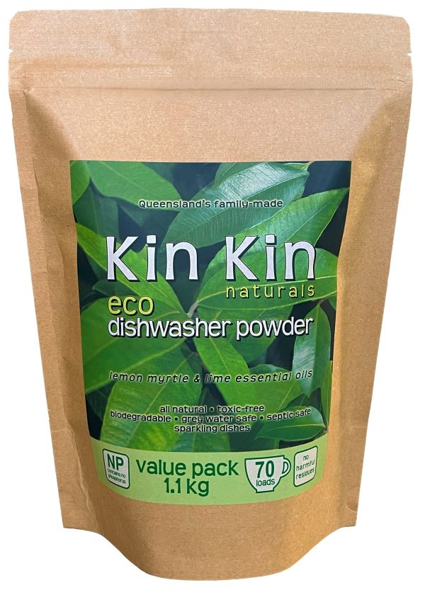 Kin Kin Naturals Dishwash Powder Myrtle & Lime 1.1kg Online now