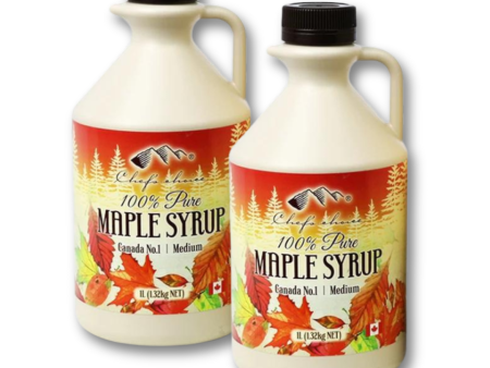 2x Chef s Choice 100% Pure Canadian Maple Syrup BULK 1L DEAL Discount