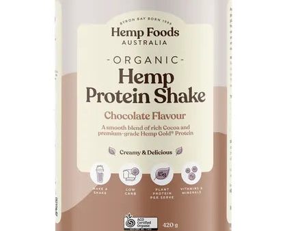 Hemp Foods Australia Organic Hemp Protein Shake Chocolate 420g Discount