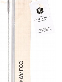 Ever Eco On-The-Go Straight Stainless Steel Straw Kit For Discount