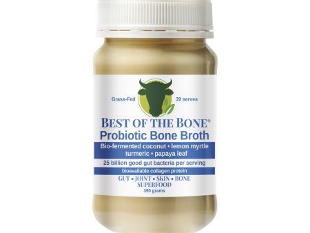 Best Of The Bone - Probiotic Broth with bio-fermented Coconut, Lemon Myrtle, Papaya Leaf & Turmeric 390g For Discount