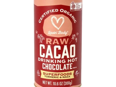 Lovin’ Body Certified Organic Raw Cacao Drinking Hot Chocolate with Superfoods 300g on Sale