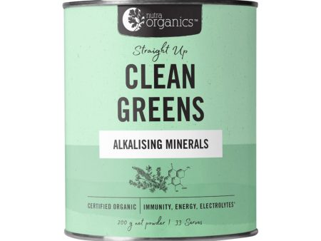 Nutra Organics Clean Greens Straight Up 200g Powder Supply