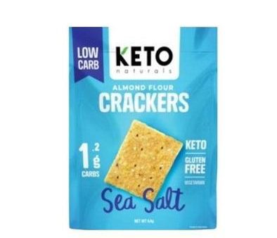 Keto Naturals Almond Flour Crackers Sea Salt 64g x8 Online Sale