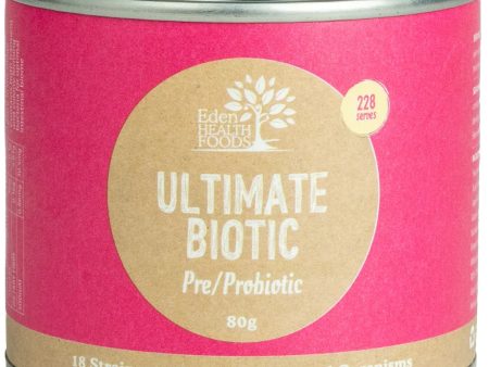 Eden Health Foods Ultimate Biotic Pre Probiotic 25 Billion Friendly Bacteria 80g Sale