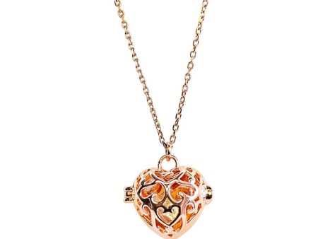 Amrita Court Aroma Necklace Rose Gold Love Heart Cheap