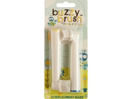 Jack N  Jill Buzzy Brush Replacement Heads For Electric Toothbrush X 2 Pack Sale