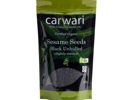 Carwari Organic Sesame Seeds Black Unhulled (Slightly Roasted) 200g Fashion