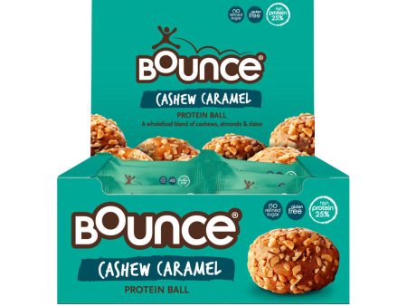 Bounce Protein Balls Cashew Caramel 40g x 12 Hot on Sale