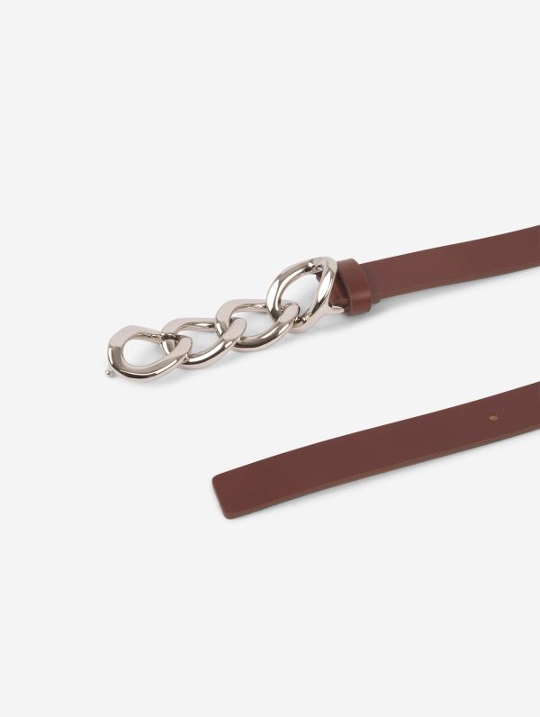 Brown leather chain belt Supply