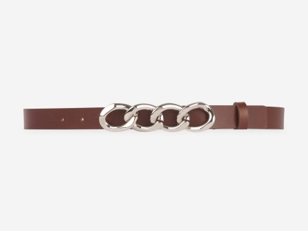 Brown leather chain belt Supply