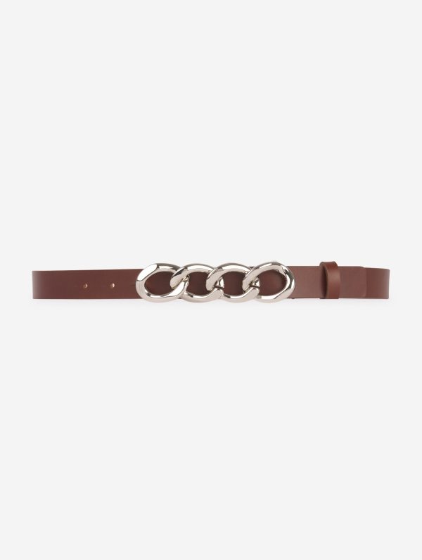 Brown leather chain belt Supply