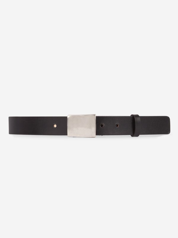 Black leather military belt Supply