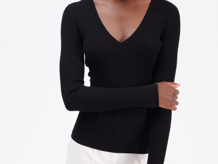 Close-fit cotton blend sweater Cheap