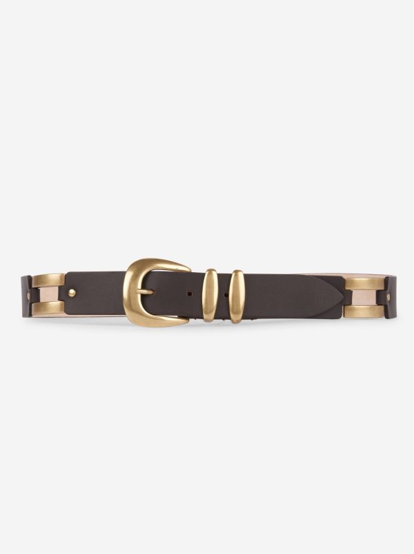 Brown leather cowboy belt Sale